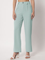 KOTTY Womens Solid Attractive High Rise Pant