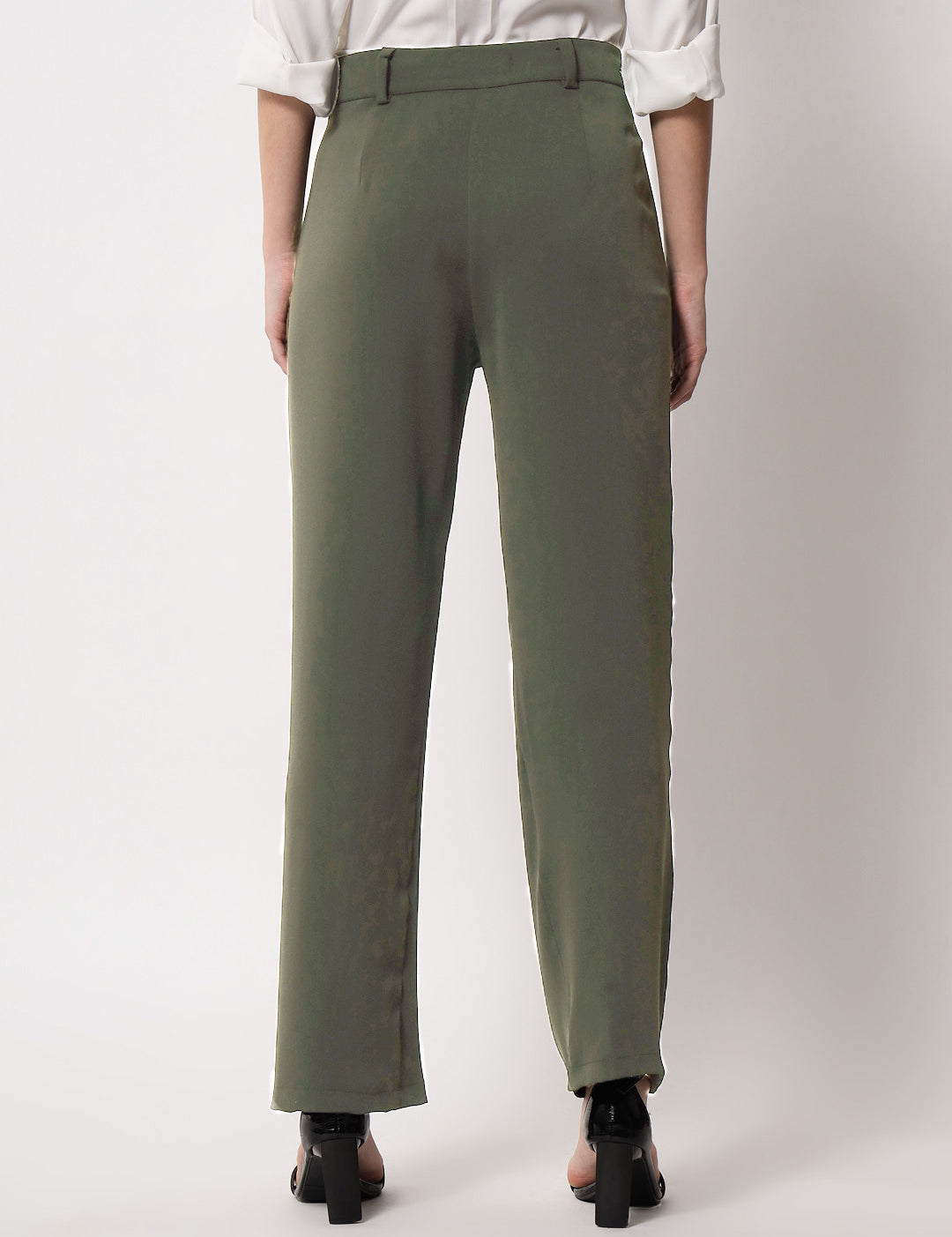 KOTTY Womens Solid Attractive High Rise Pant