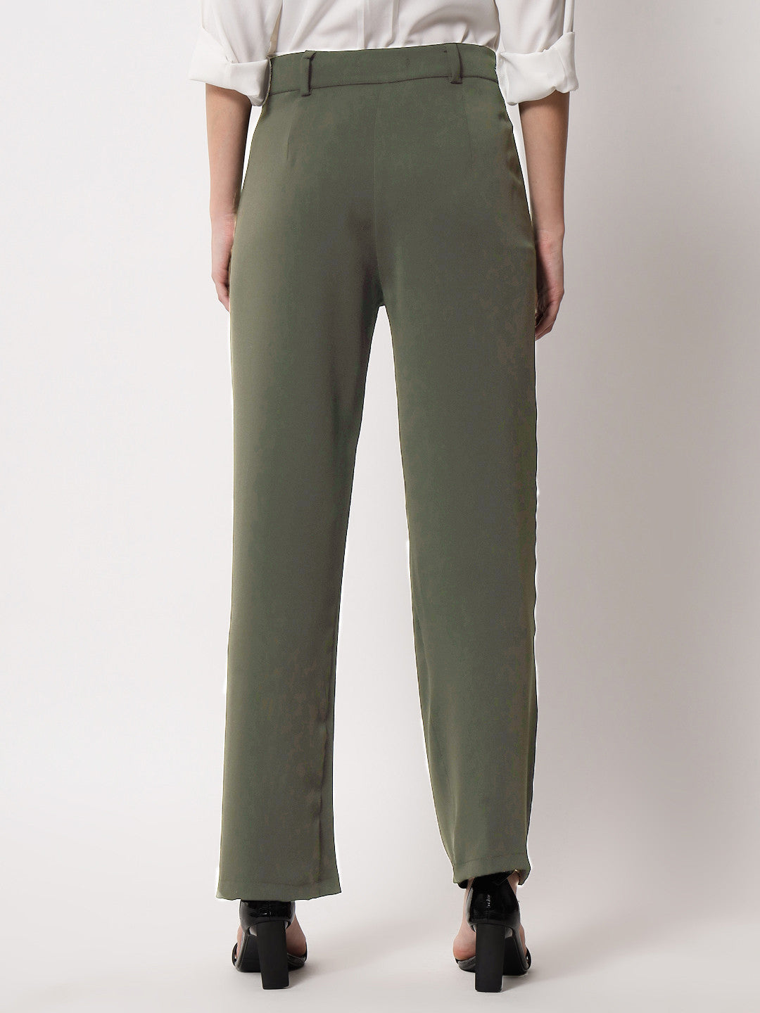KOTTY Womens Solid Attractive High Rise Pant