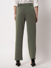 KOTTY Womens Solid Attractive High Rise Pant
