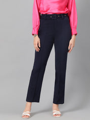 KOTTY Regular Fit Women Dark Blue Trousers 