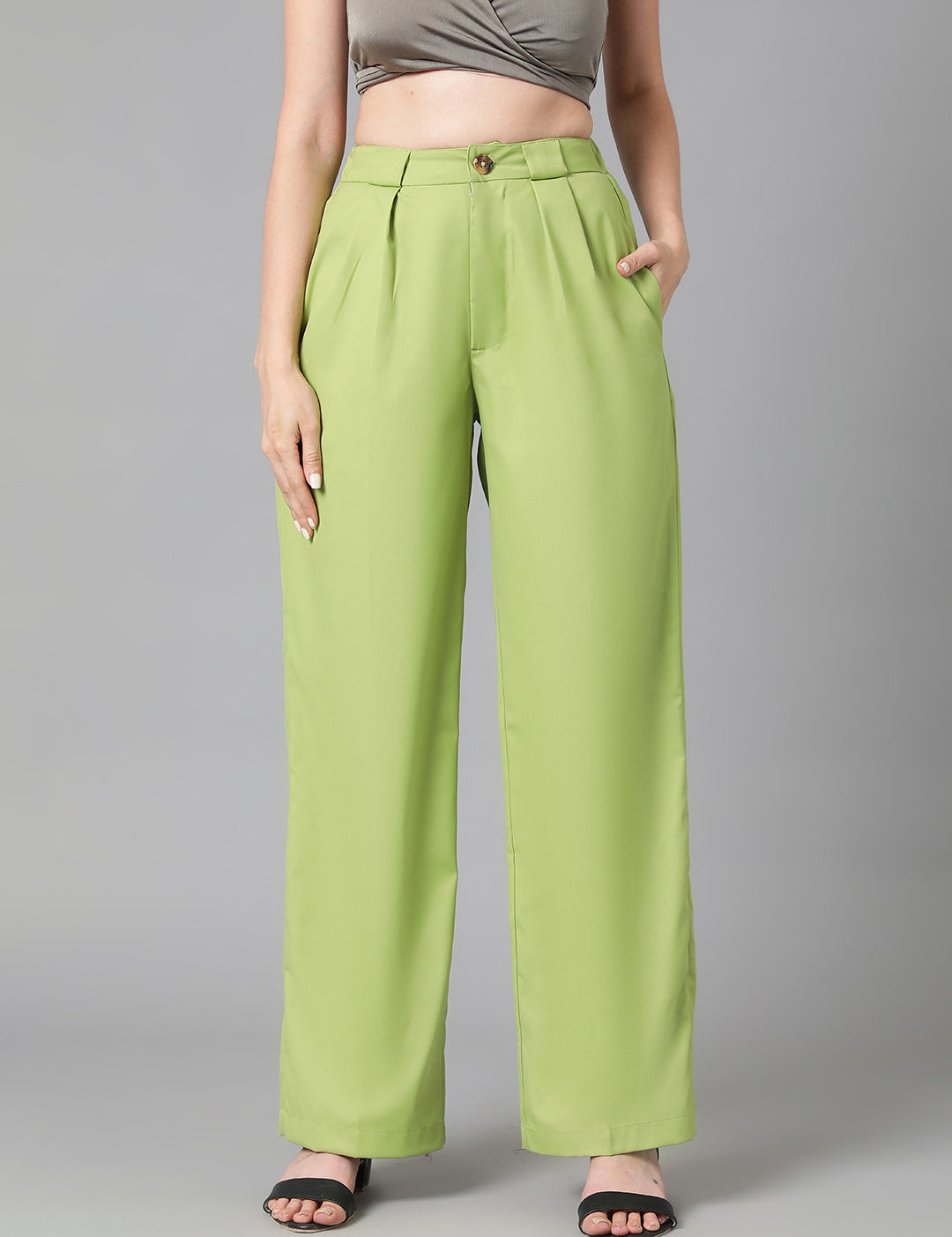 KOTTY Regular Fit Women Green Trousers 