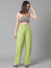 KOTTY Regular Fit Women Green Trousers 