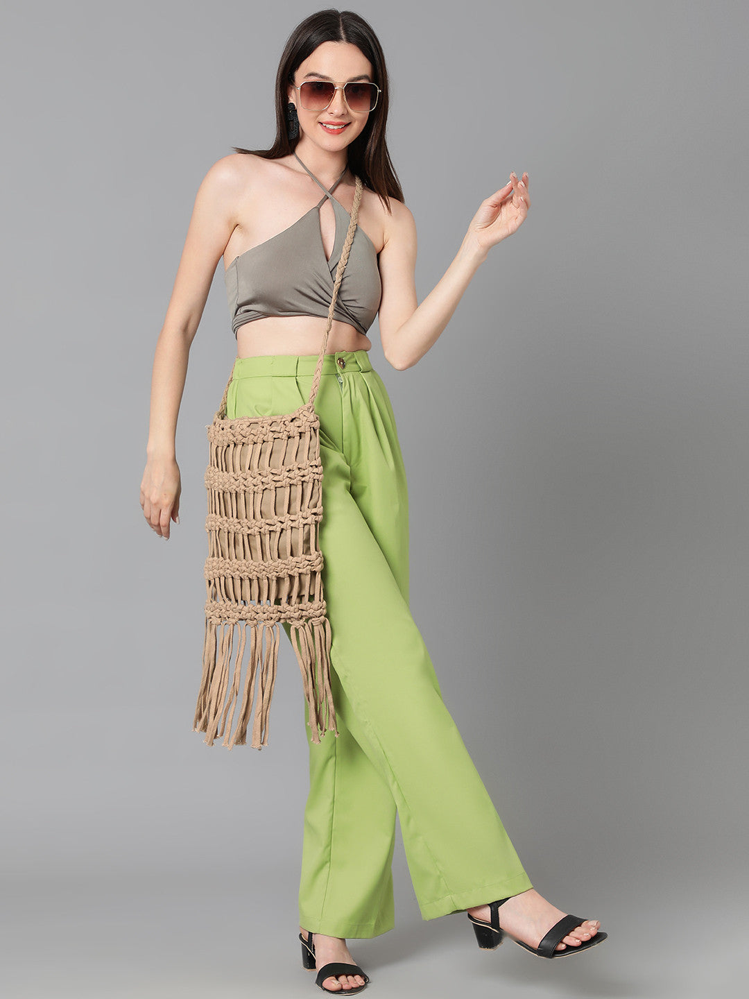 KOTTY Regular Fit Women Green Trousers 