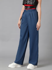KOTTY Womens Solid Attractive High Rise Pant