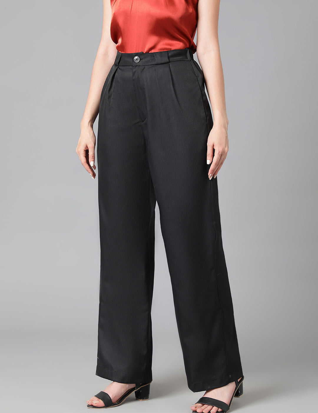 KOTTY Regular Fit Women Black Trousers 