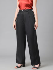 KOTTY Regular Fit Women Black Trousers 