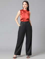 KOTTY Regular Fit Women Black Trousers 