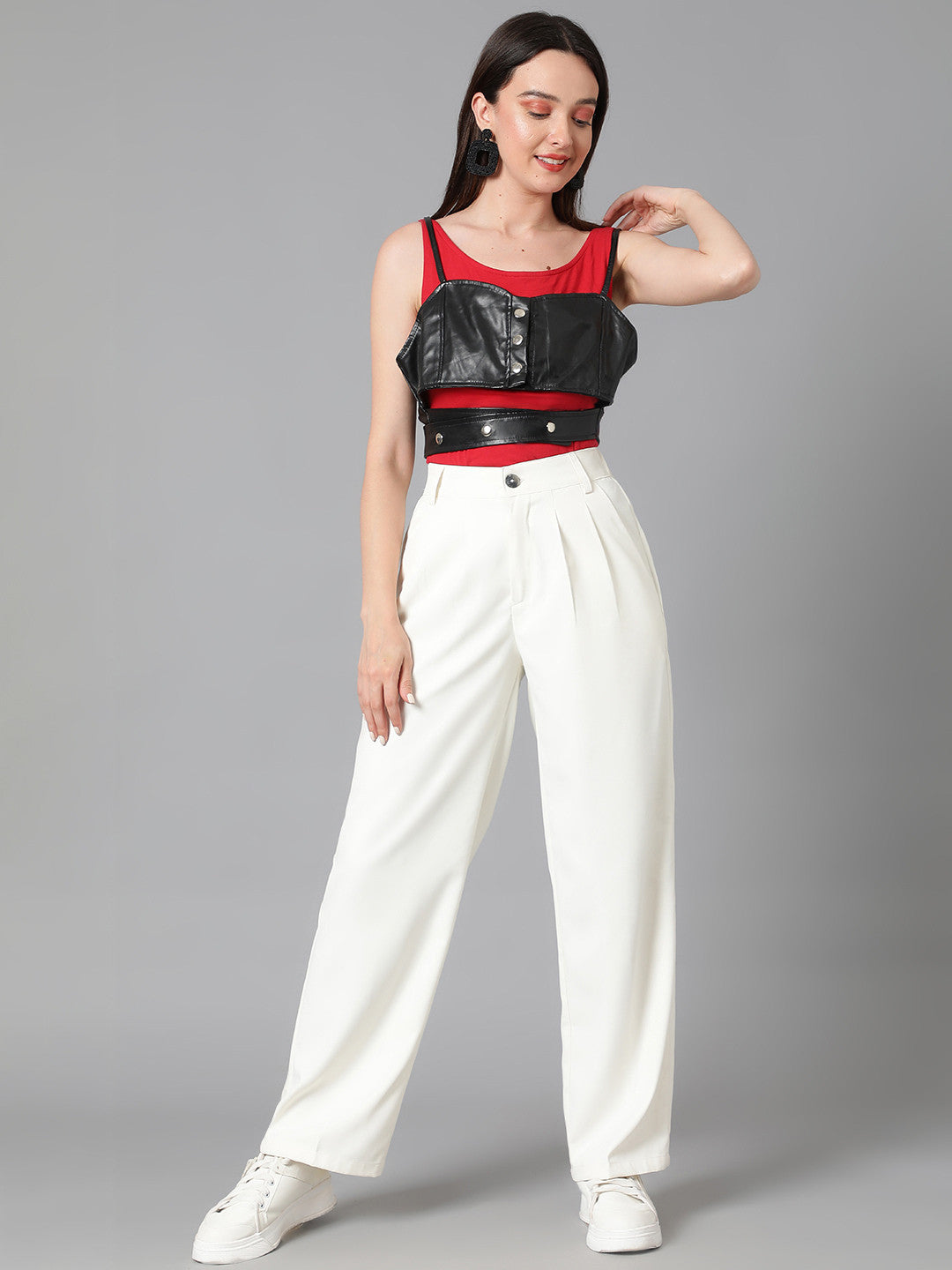 KOTTY Regular Fit Women White Trousers 