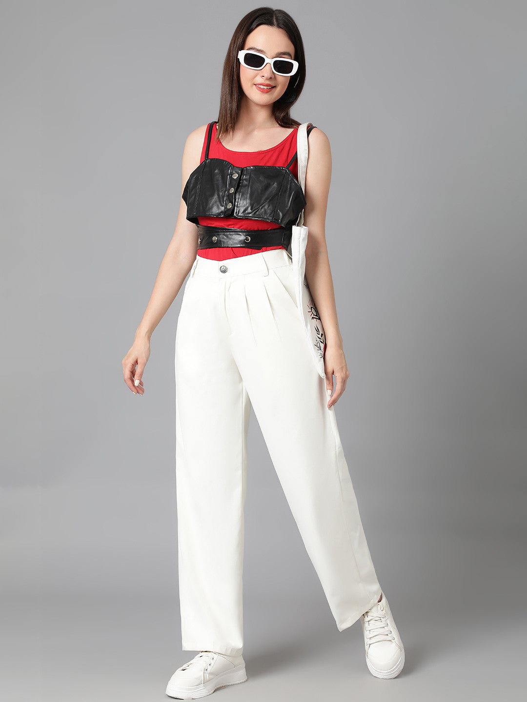 KOTTY Regular Fit Women White Trousers 