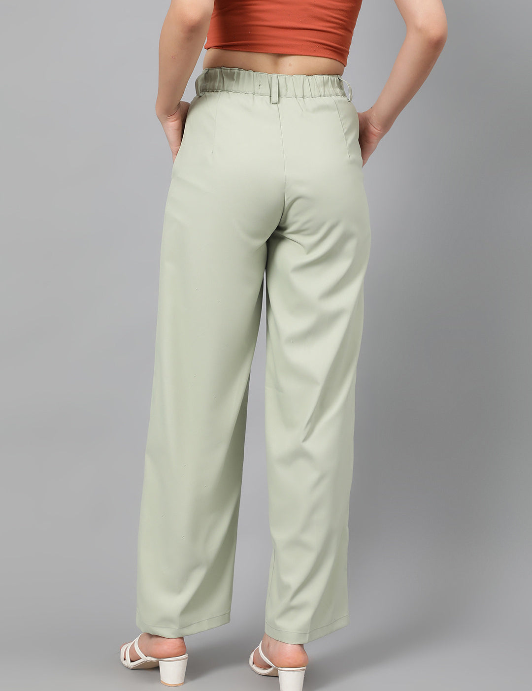 KOTTY Womens Solid Attractive High Rise Pant