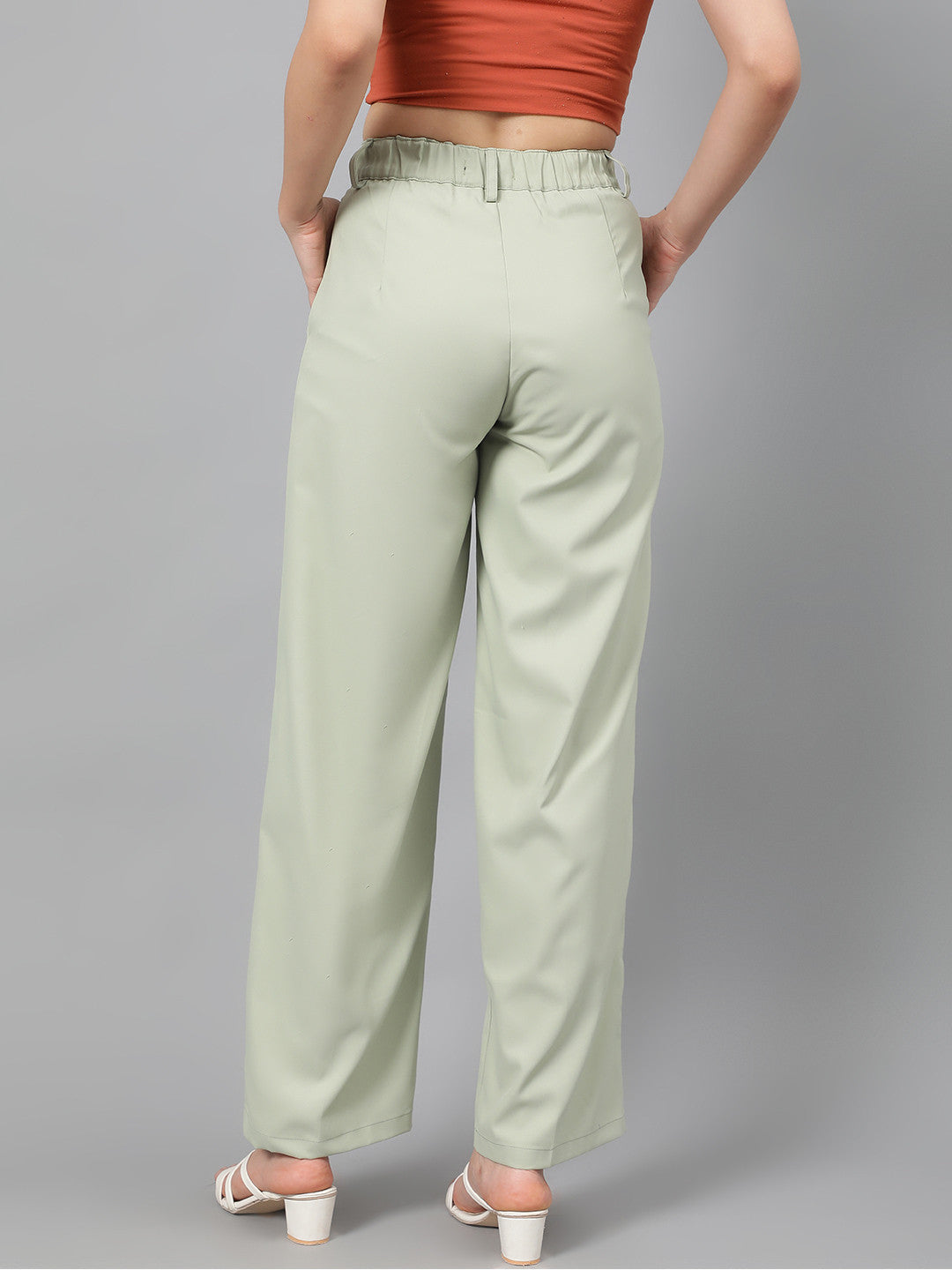 KOTTY Womens Solid Attractive High Rise Pant