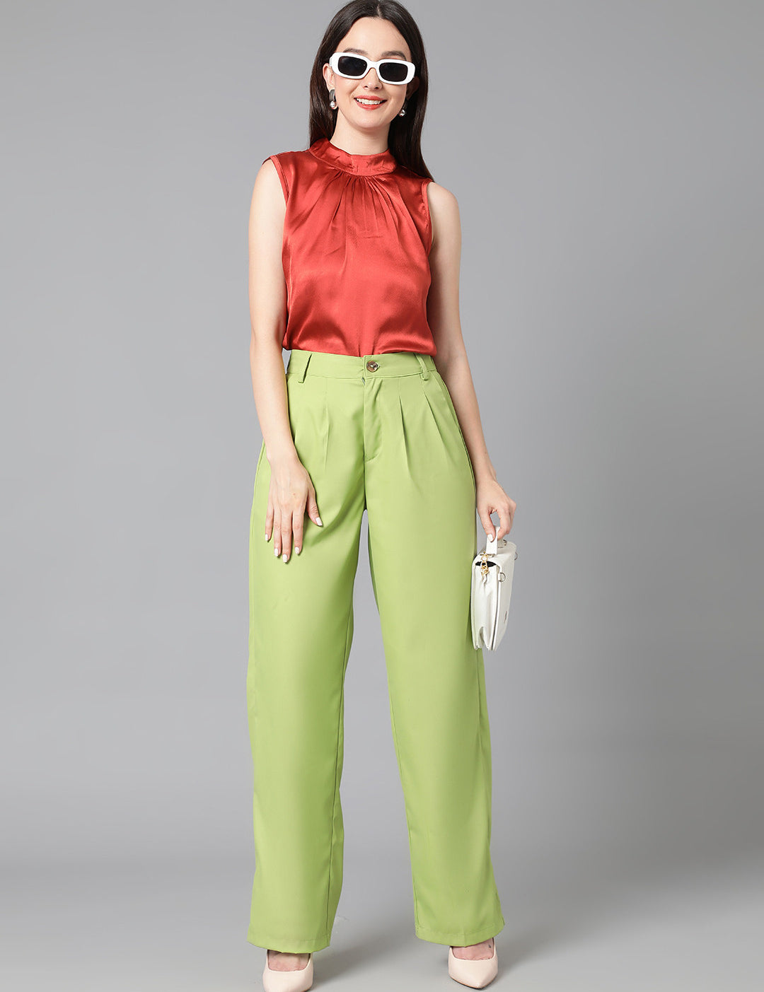 KOTTY Regular Fit Women Green Trousers 
