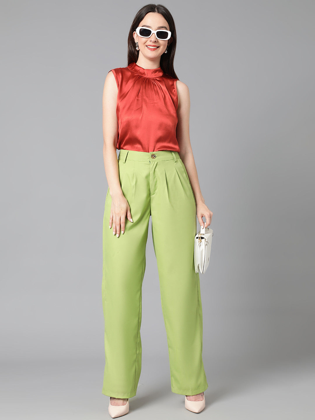 KOTTY Regular Fit Women Green Trousers 