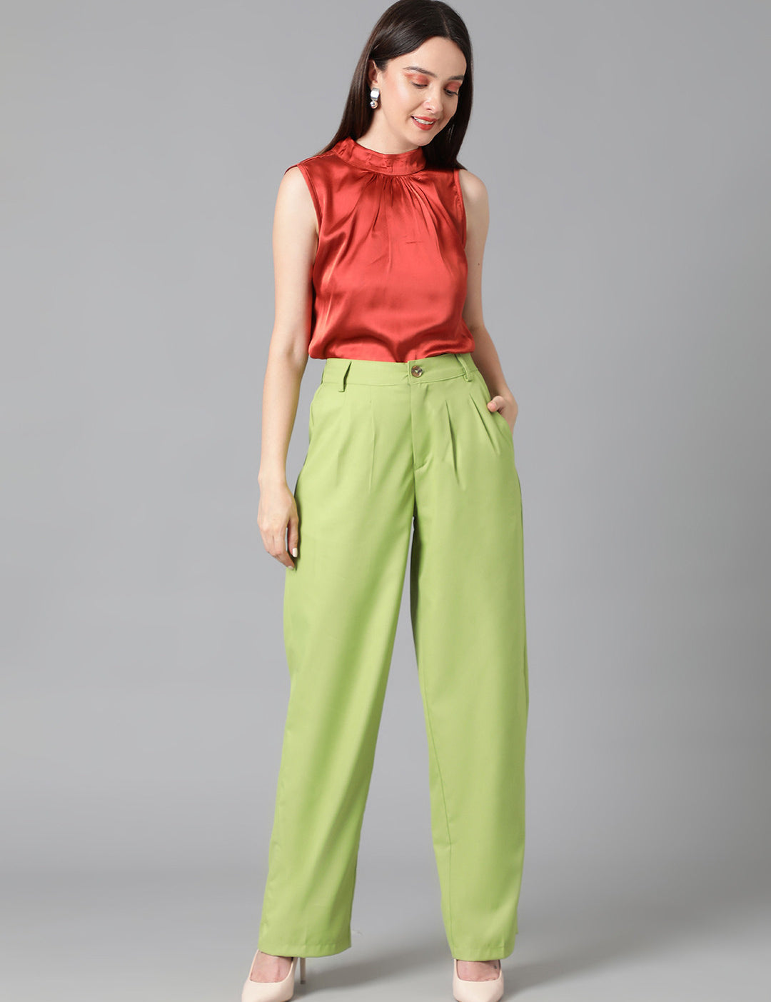 KOTTY Regular Fit Women Green Trousers 