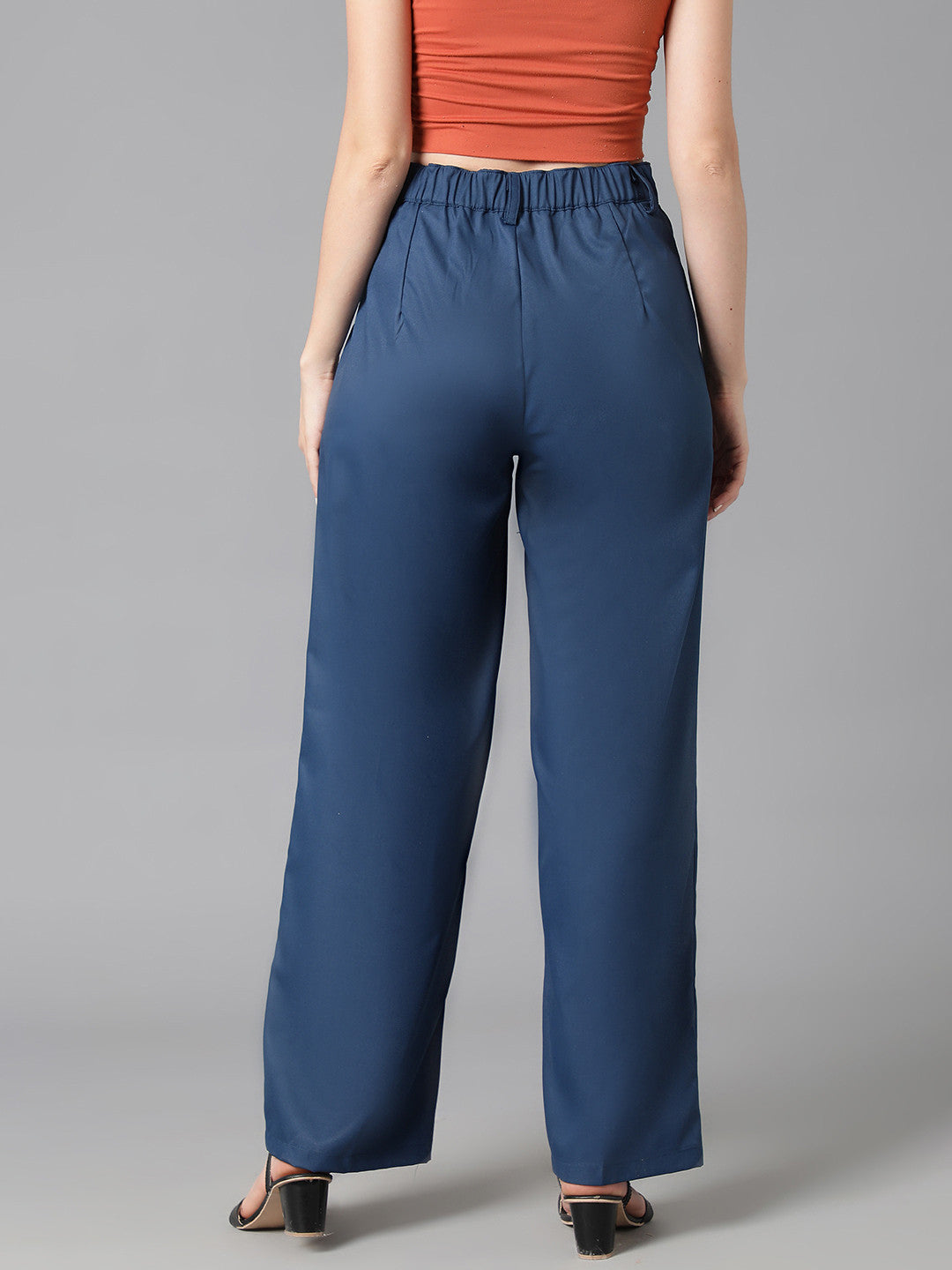 KOTTY Regular Fit Women Blue Trousers 