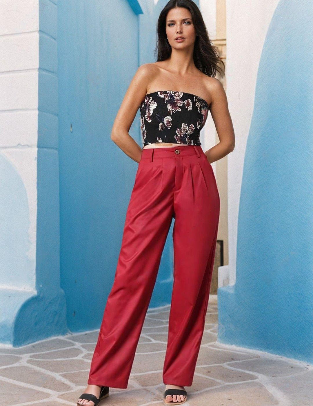 KOTTY Regular Fit Women Maroon Trousers 