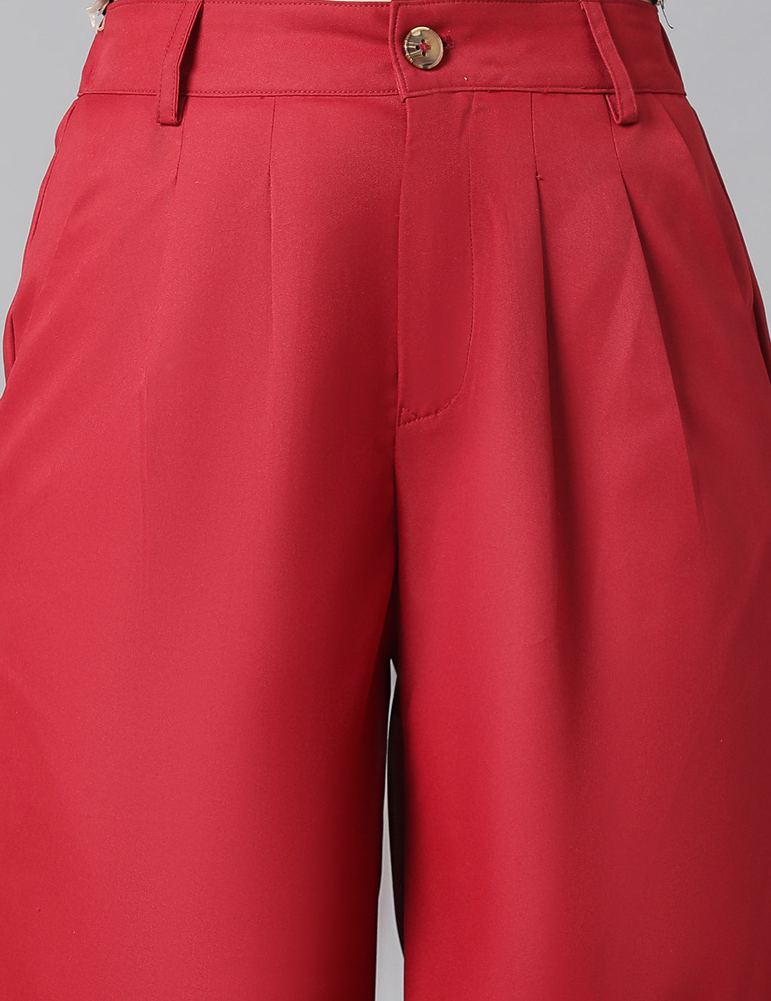 KOTTY Regular Fit Women Maroon Trousers 