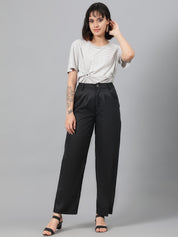 KOTTY Regular Fit Women Black Trousers 