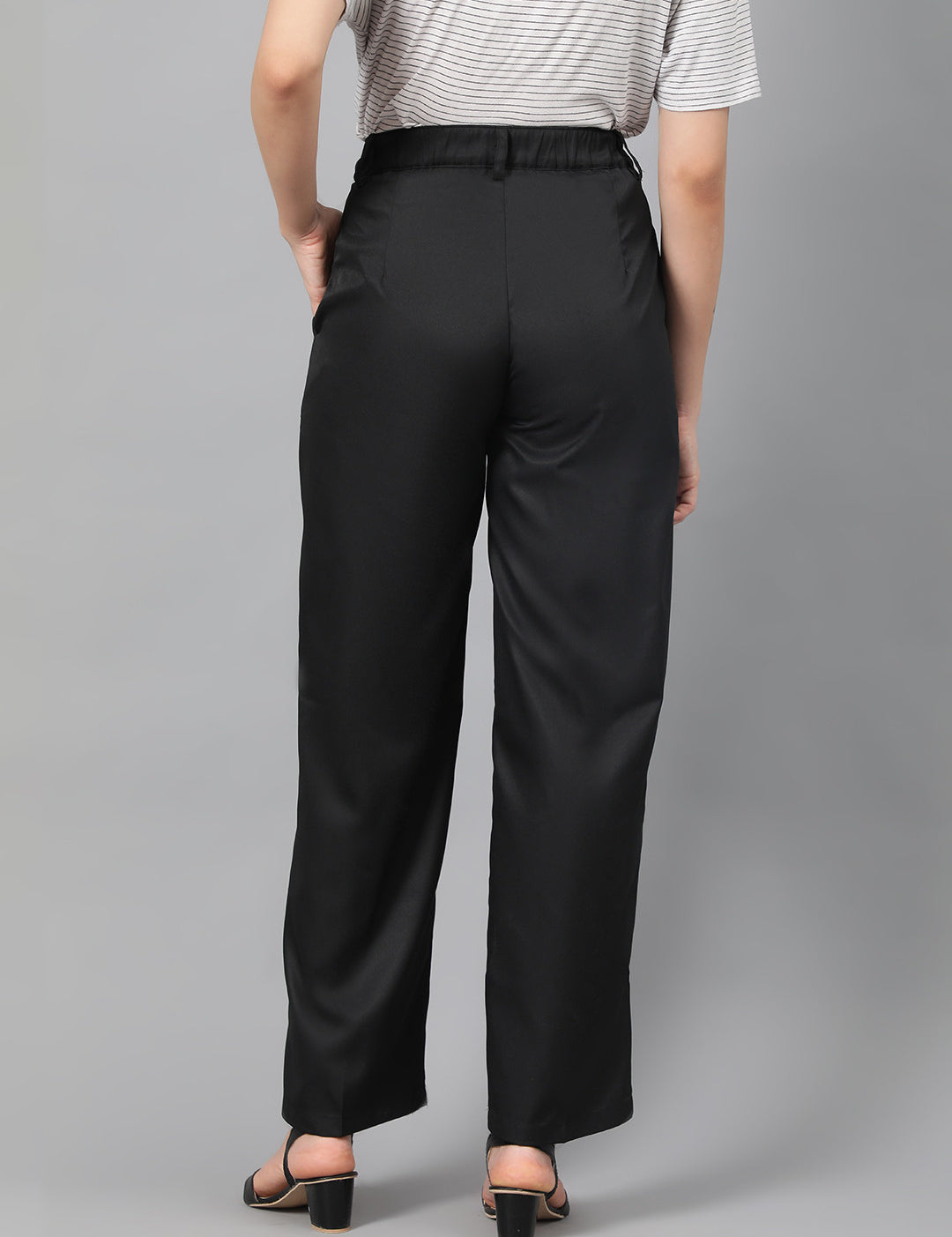 KOTTY Regular Fit Women Black Trousers 
