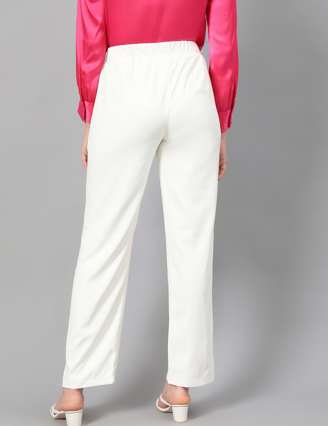 KOTTY Womens Solid Attractive High Rise Pant