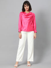 KOTTY Womens Solid Attractive High Rise Pant