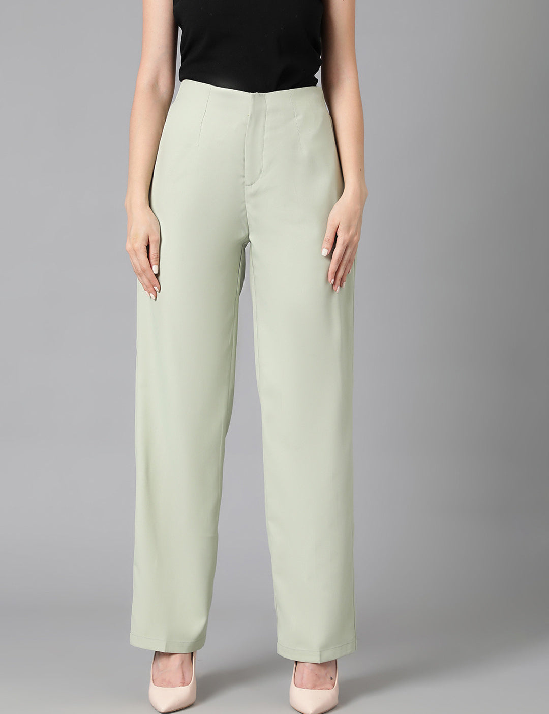 KOTTY Regular Fit Women Light Green Trousers 