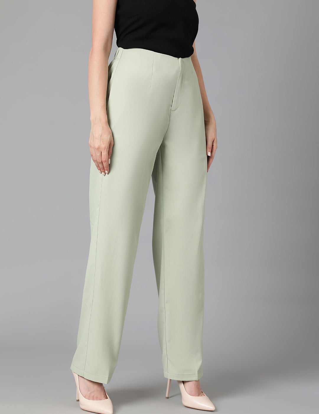 KOTTY Regular Fit Women Light Green Trousers 