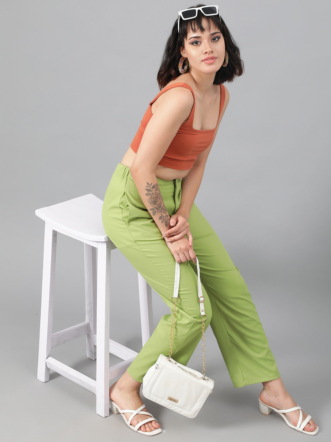 KOTTY Regular Fit Women Green Trousers 