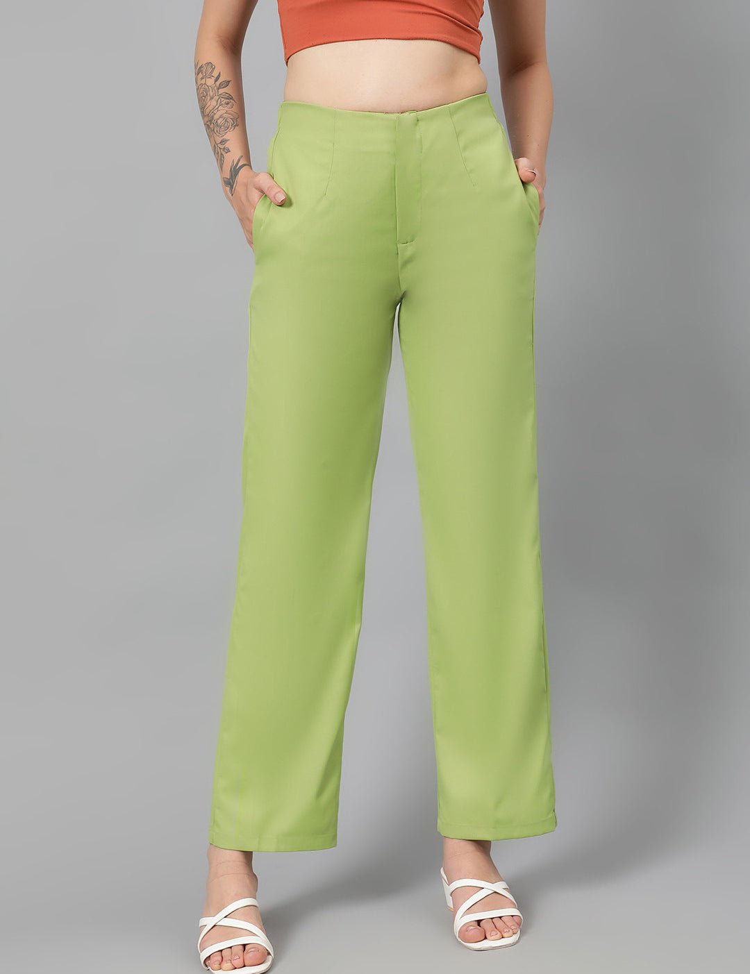 KOTTY Regular Fit Women Green Trousers 