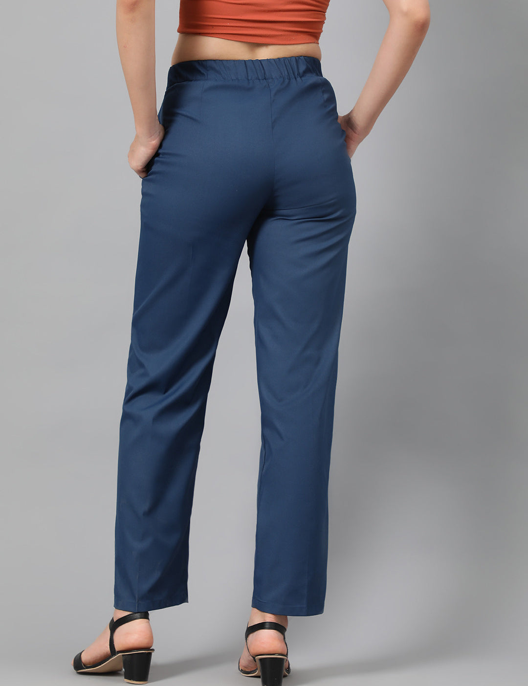 KOTTY Womens Solid Attractive High Rise Pant