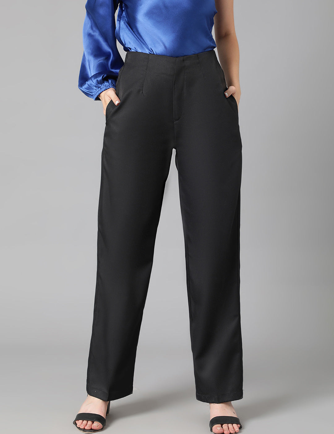 KOTTY Womens Solid Attractive High Rise Pant
