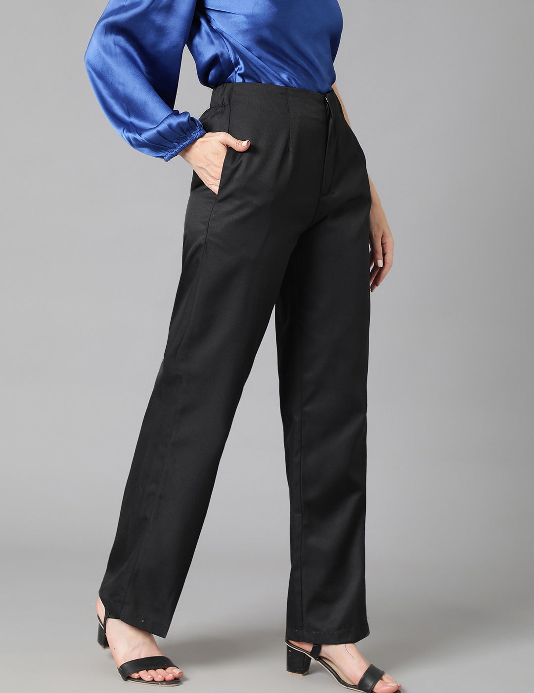 KOTTY Womens Solid Attractive High Rise Pant