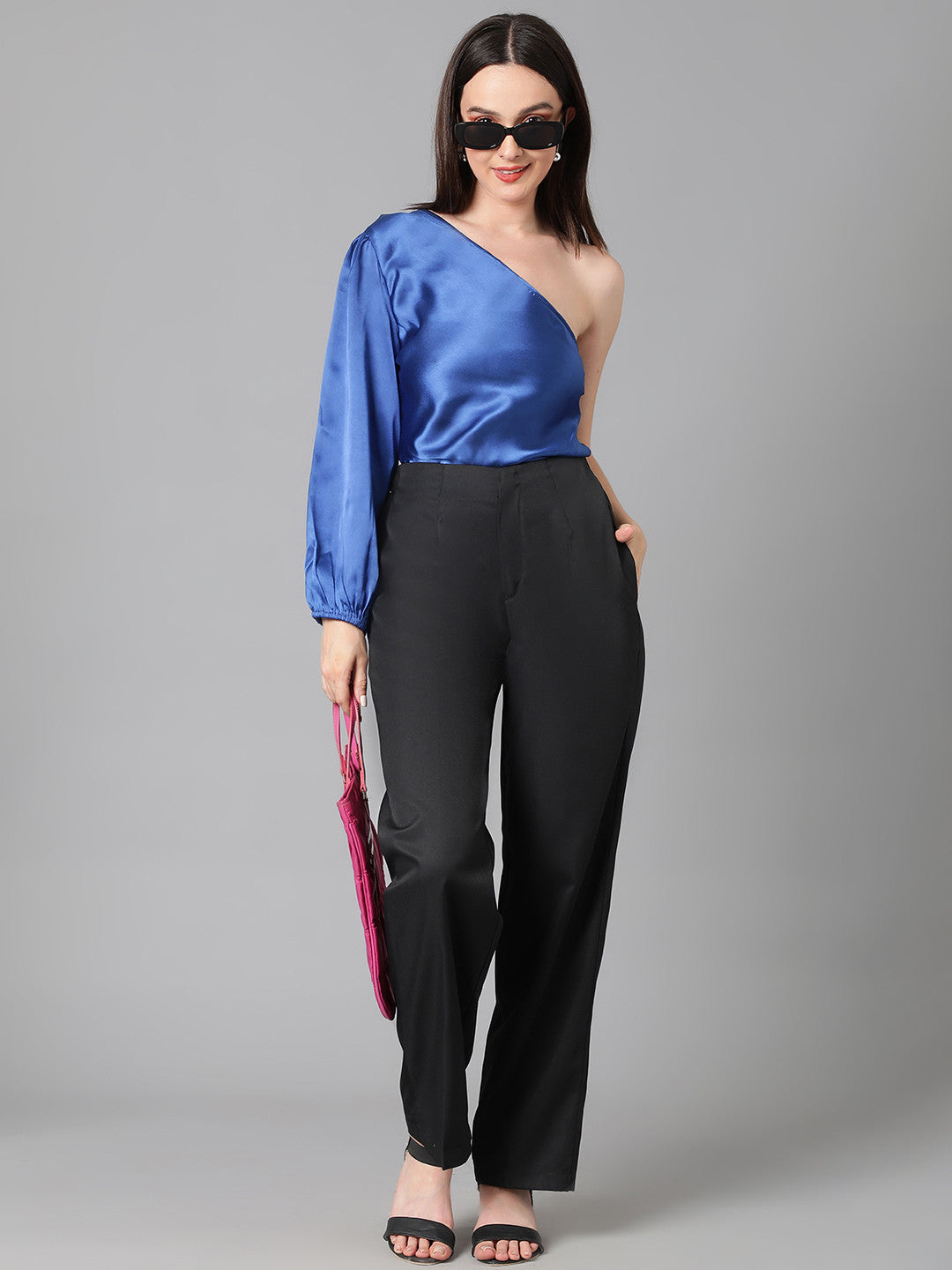 KOTTY Womens Solid Attractive High Rise Pant