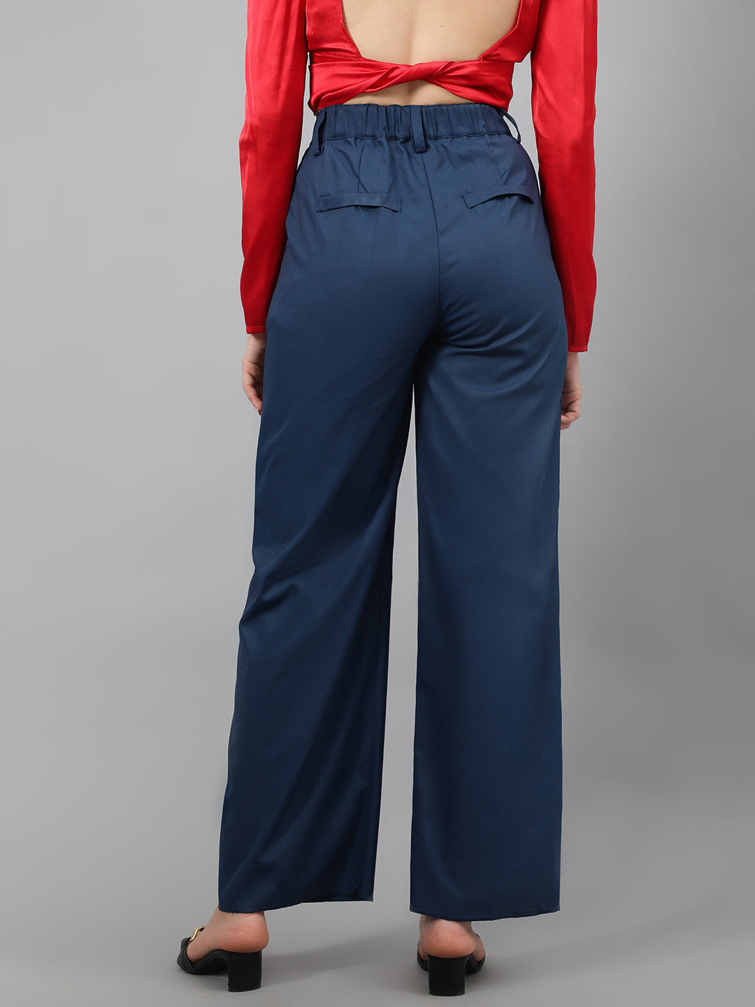 KOTTY Regular Fit Women Blue Trousers 