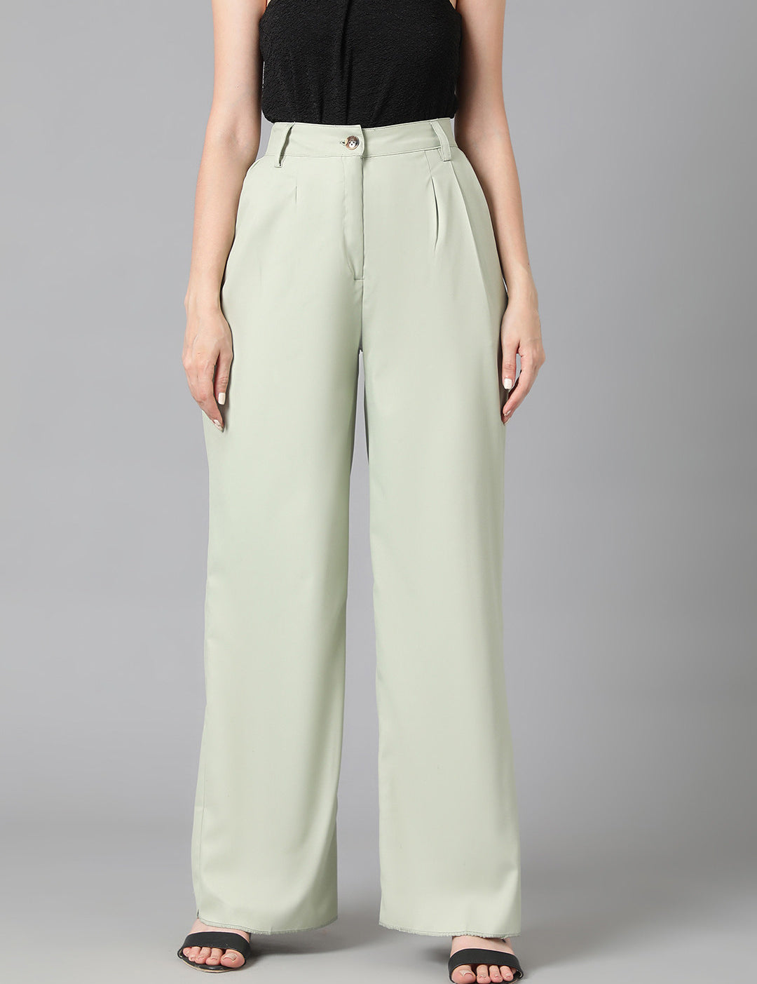 KOTTY Regular Fit Women Light Green Trousers 