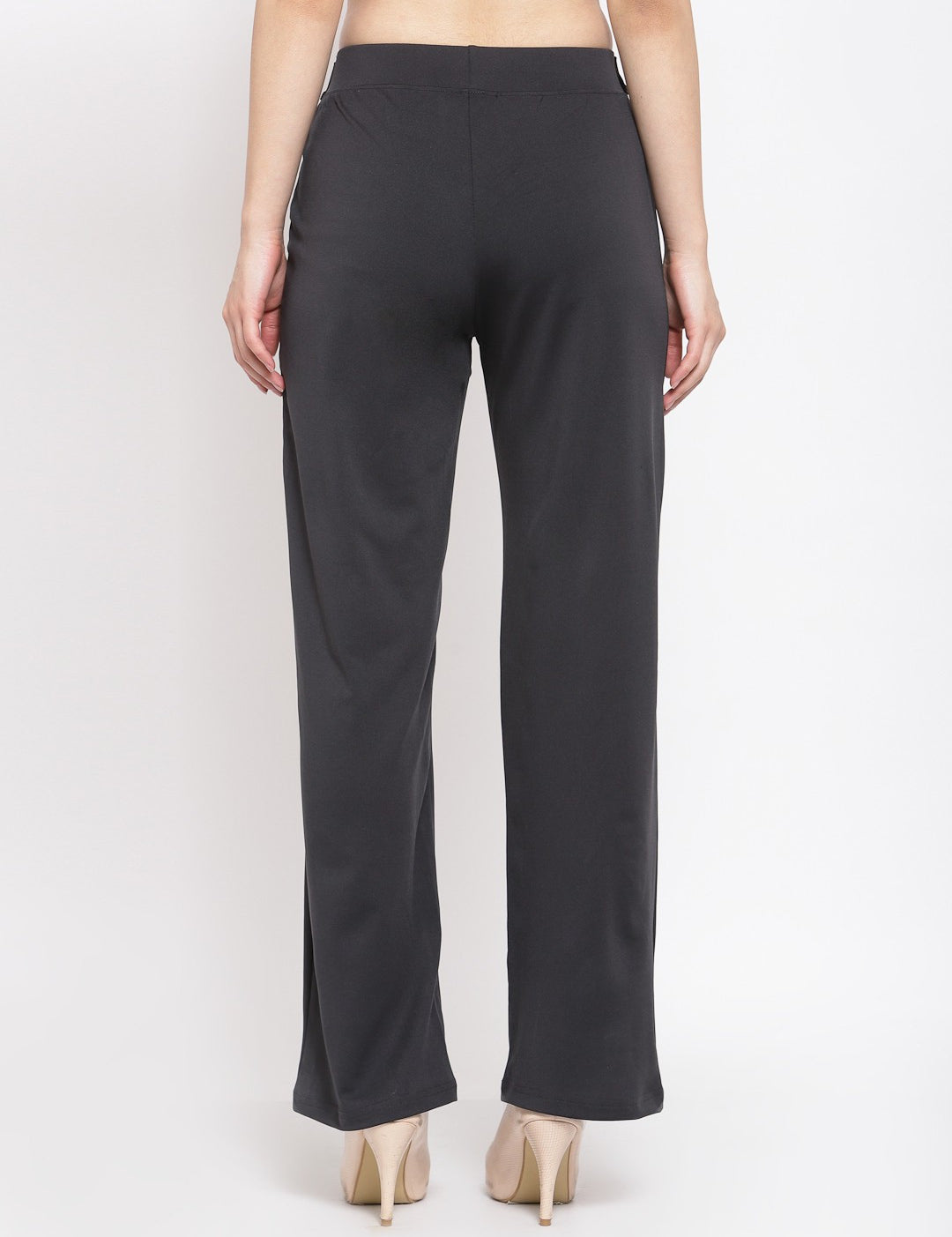 KOTTY Flared Women Black Trousers 