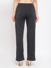 KOTTY Flared Women Black Trousers 