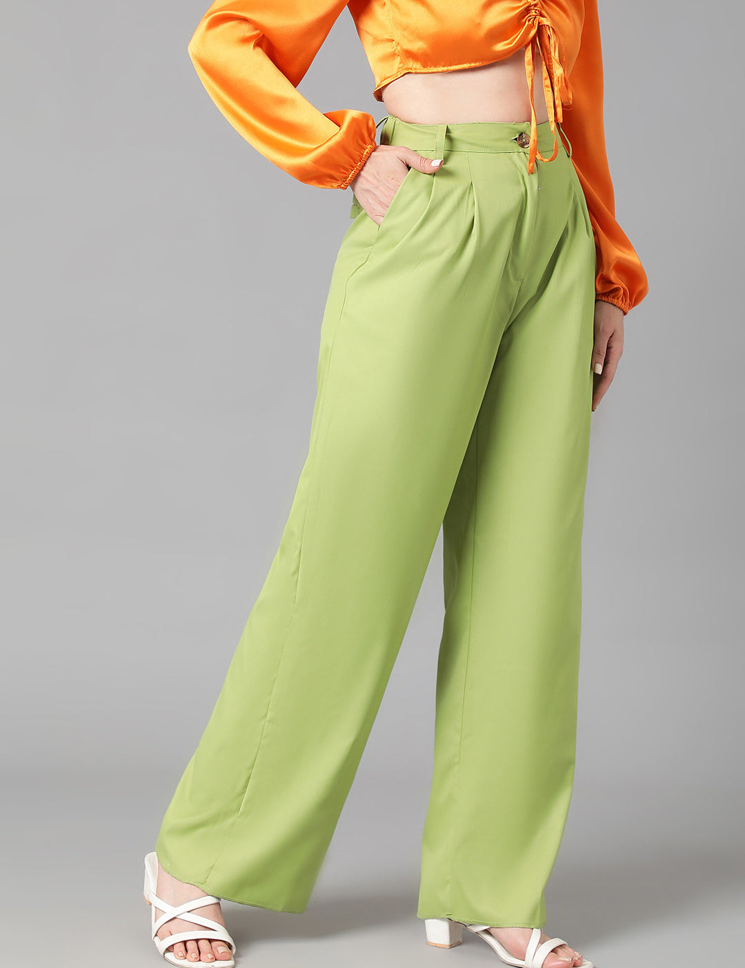 KOTTY Regular Fit Women Green Trousers 