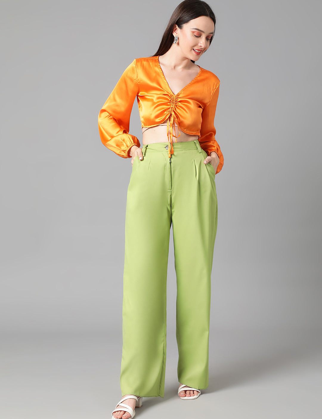 KOTTY Regular Fit Women Green Trousers 