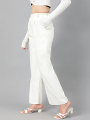 KOTTY Womens Solid Attractive High Rise Pant