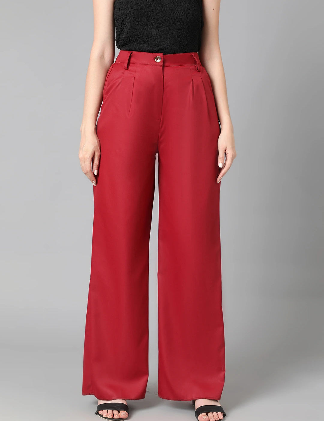 KOTTY Regular Fit Women Maroon Trousers 