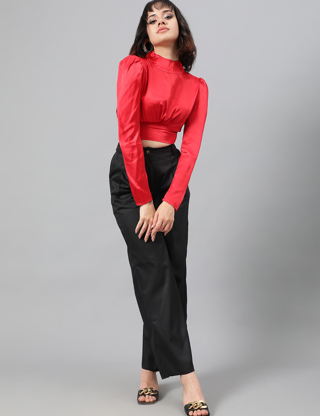 KOTTY Womens Solid Attractive High Rise Pant