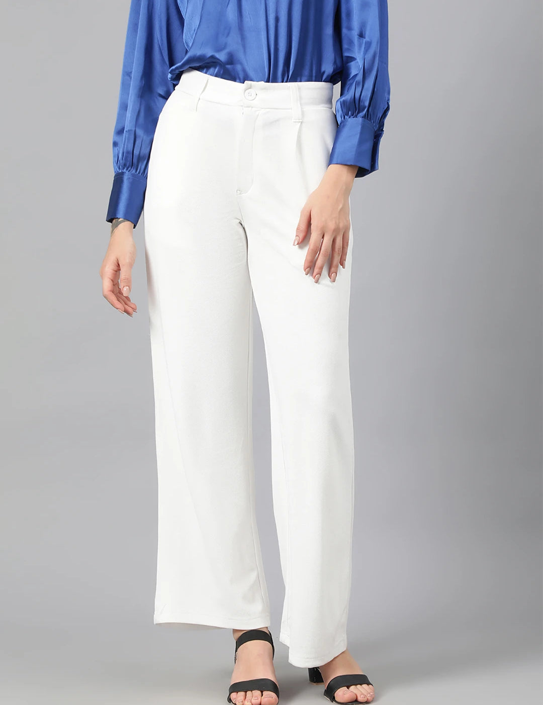 KOTTY Regular Fit Women White Trousers 