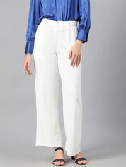 KOTTY Regular Fit Women White Trousers 