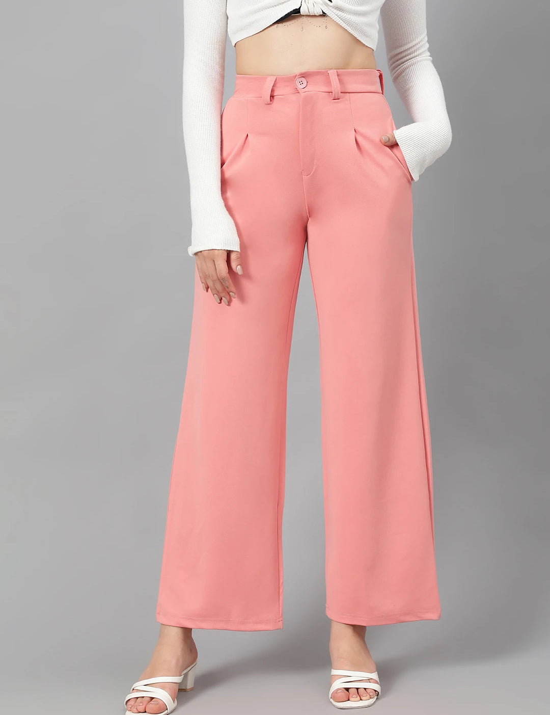 KOTTY Regular Fit Women Pink Trousers 