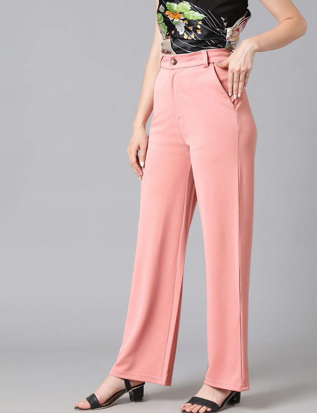 KOTTY Regular Fit Women Pink Trousers 