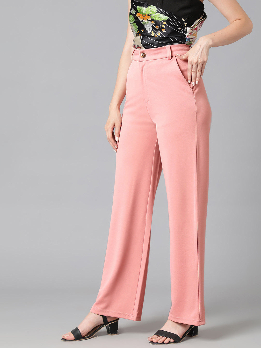KOTTY Regular Fit Women Pink Trousers 