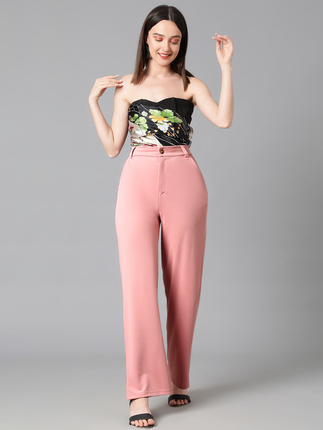 KOTTY Regular Fit Women Pink Trousers 