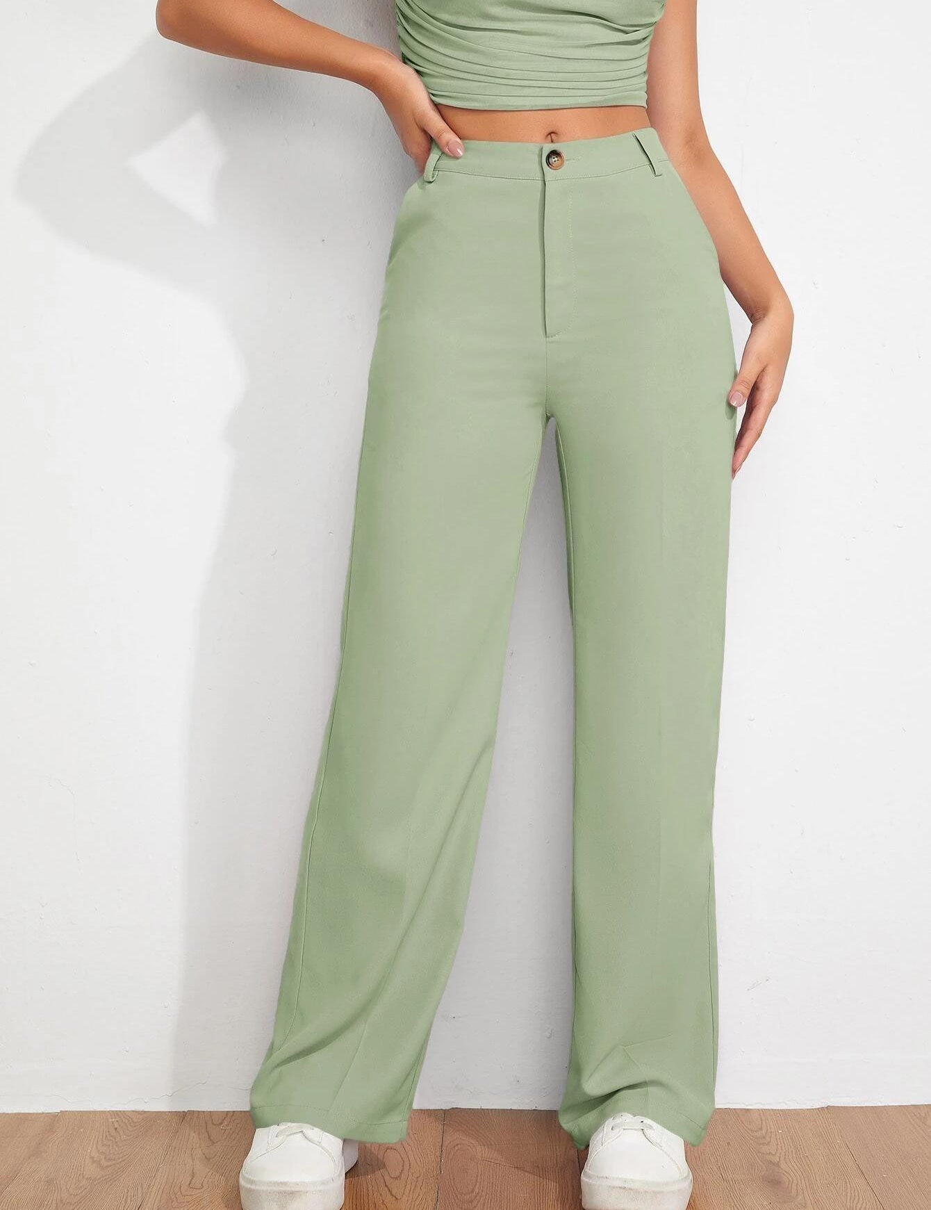 KOTTY Regular Fit Women Light Green Trousers 